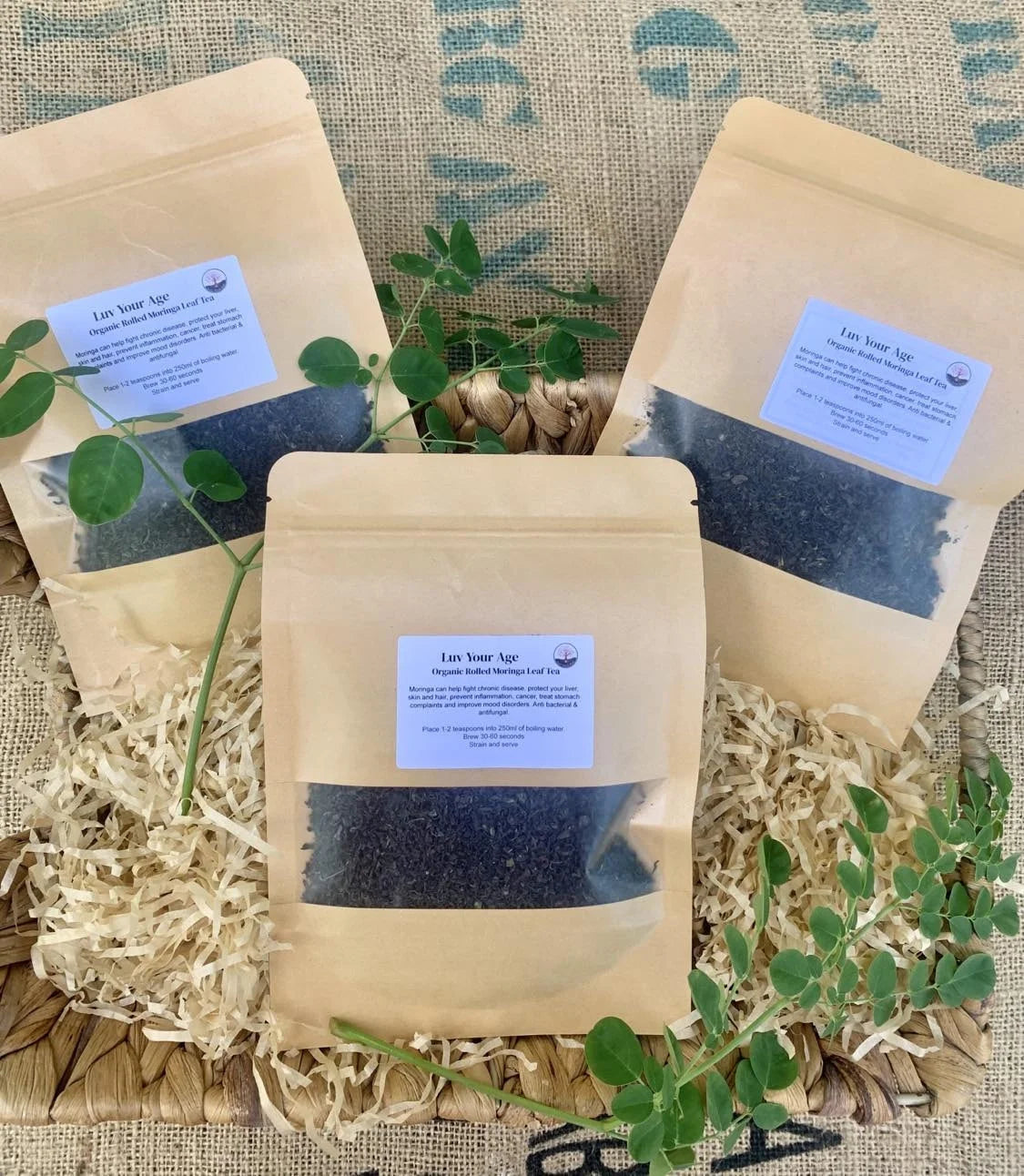 Organic Rolled Moringa Leaf Tea